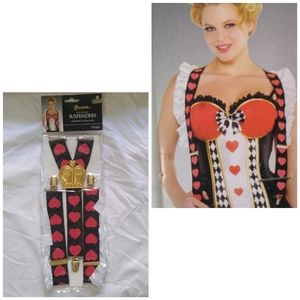 Storybook Red Queen Suspenders Halloween Costume Party Themed Event Festival Fun